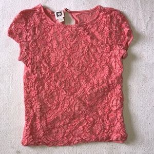 DONATED Coral Lace Blouse
